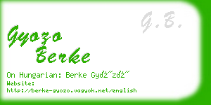 gyozo berke business card